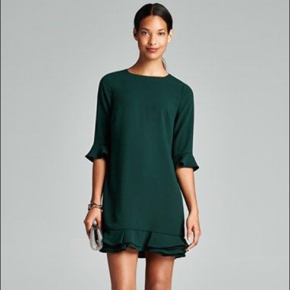 CeCe Green ‘Kate’ Ruffle Shift Dress